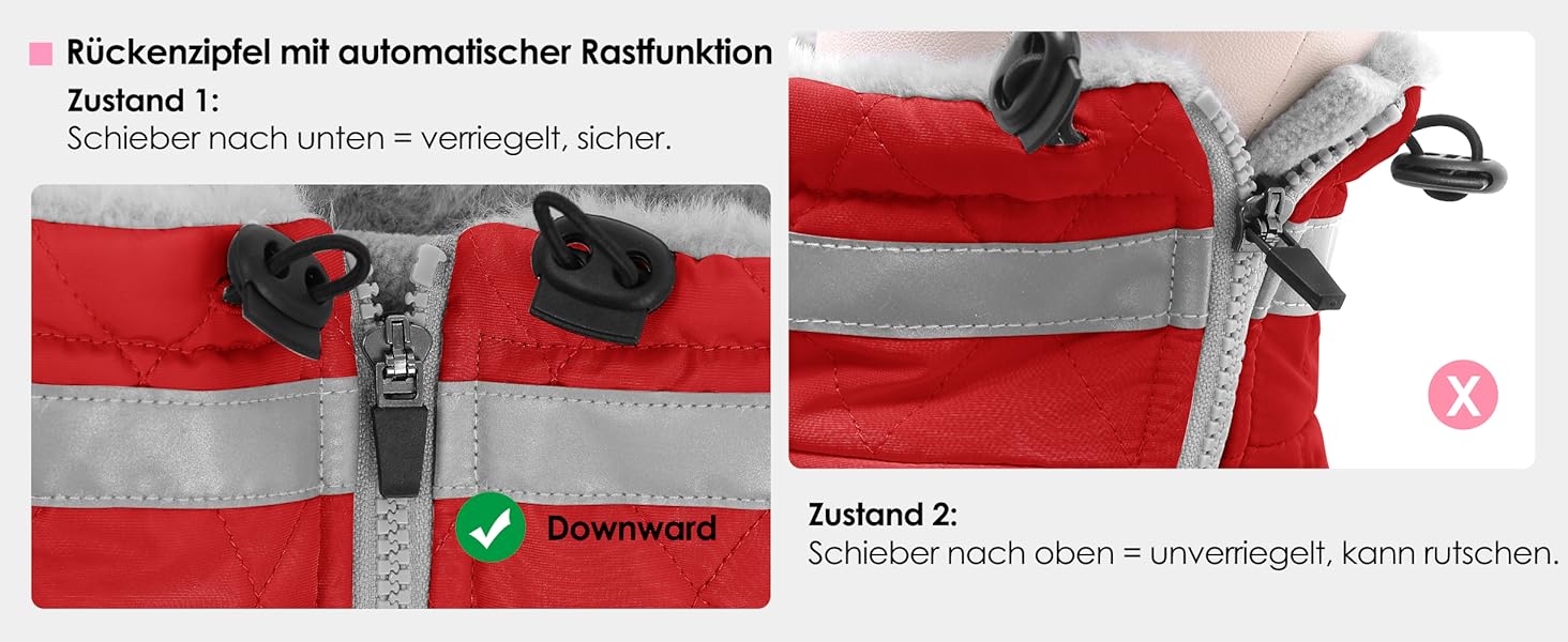 Водонепроникна куртка для собак AOFITEE, теплий зимовий одяг для маленьких собак, з отвором для шлейки, флісова куртка з коміром, світловідбиваюча, сіра, розмір S