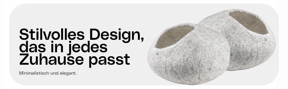 Преміум котяча лежанка Fellefant з вовни, ручна робота – м'який фетровий будиночок для котів, 100% натуральна вовна