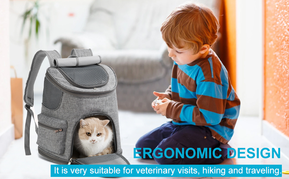 Рюкзак для собак PETCUTE з дихаючою вставкою та м'яким матрацом, складний, з безпечною шлейкою, для подорожей, велосипеду, авіаперельотів, колір імбирно-жовтий