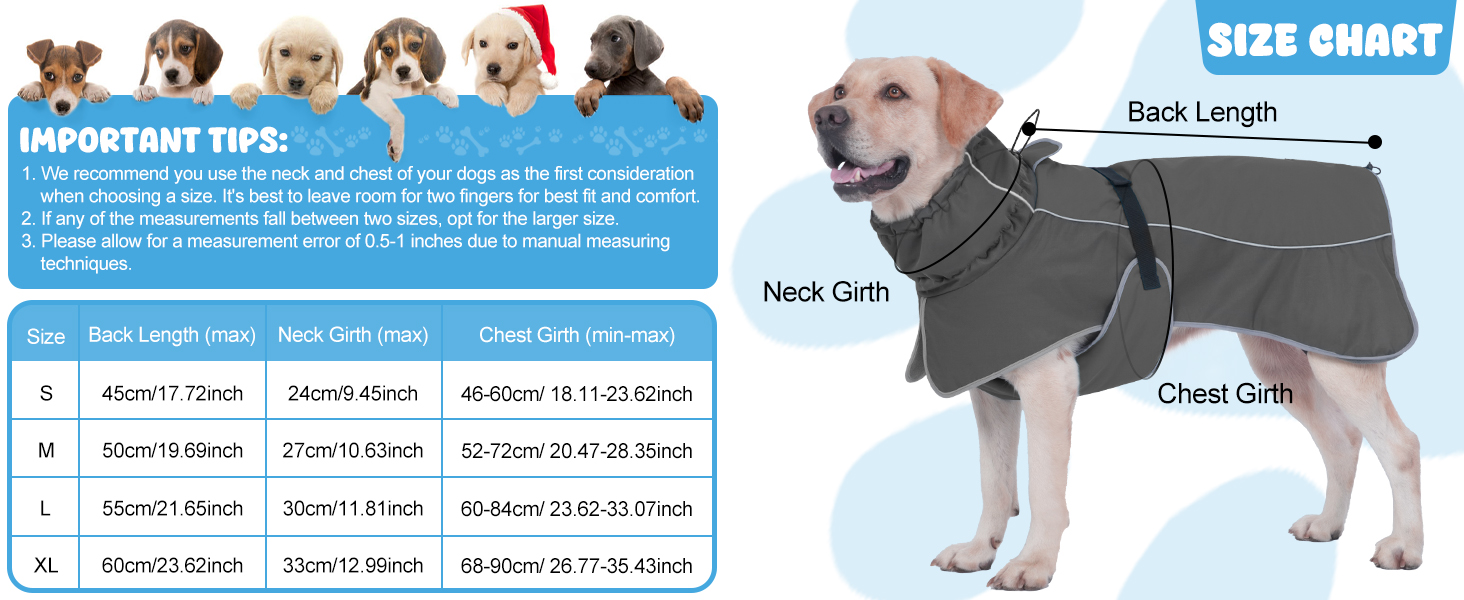 Водонепроникна куртка для собак HezzLuv, світловідбиваюча, вітрозахисна, тепла зимова куртка з м'яким флісовим підкладкою для собак маленьких та великих порід, для активного відпочинку на природі та прогулянок у холодну погоду, сірий колір, розмір L (довжина спини 55 см)