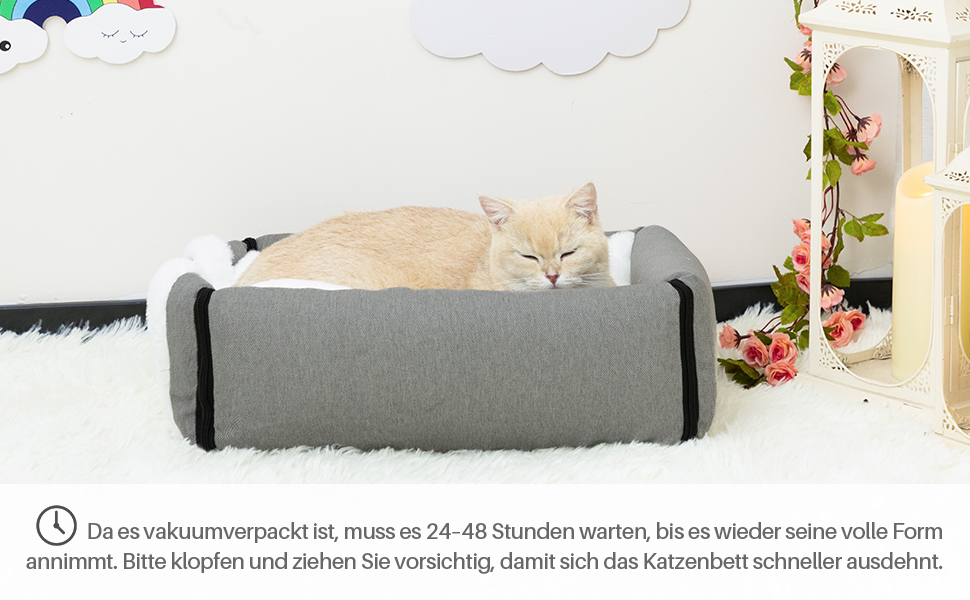 Кігтеточка-ліжко для котів та маленьких собак Hollypet, сірий колір. Зручне ліжко-печера з льону 2-в-1, тепле гніздо для котів та собак.