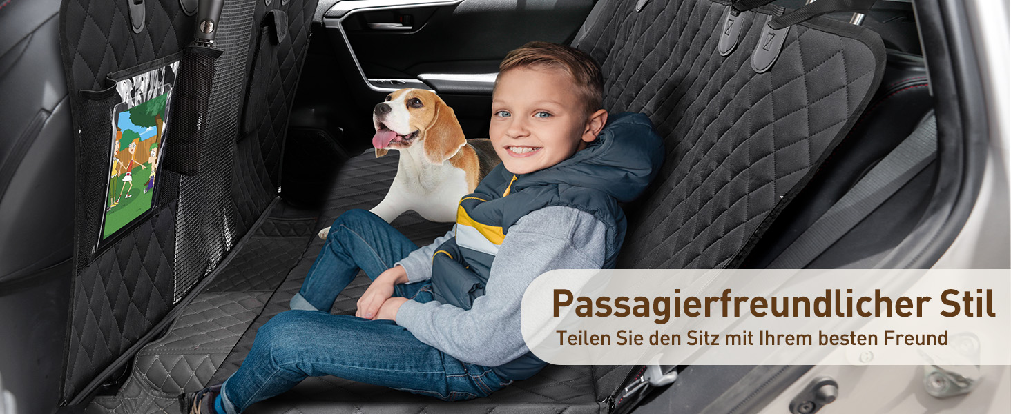 Накидка для собак у машину Gimars, 157x137 см, чорна, водовідштовхувальна, з віконцем