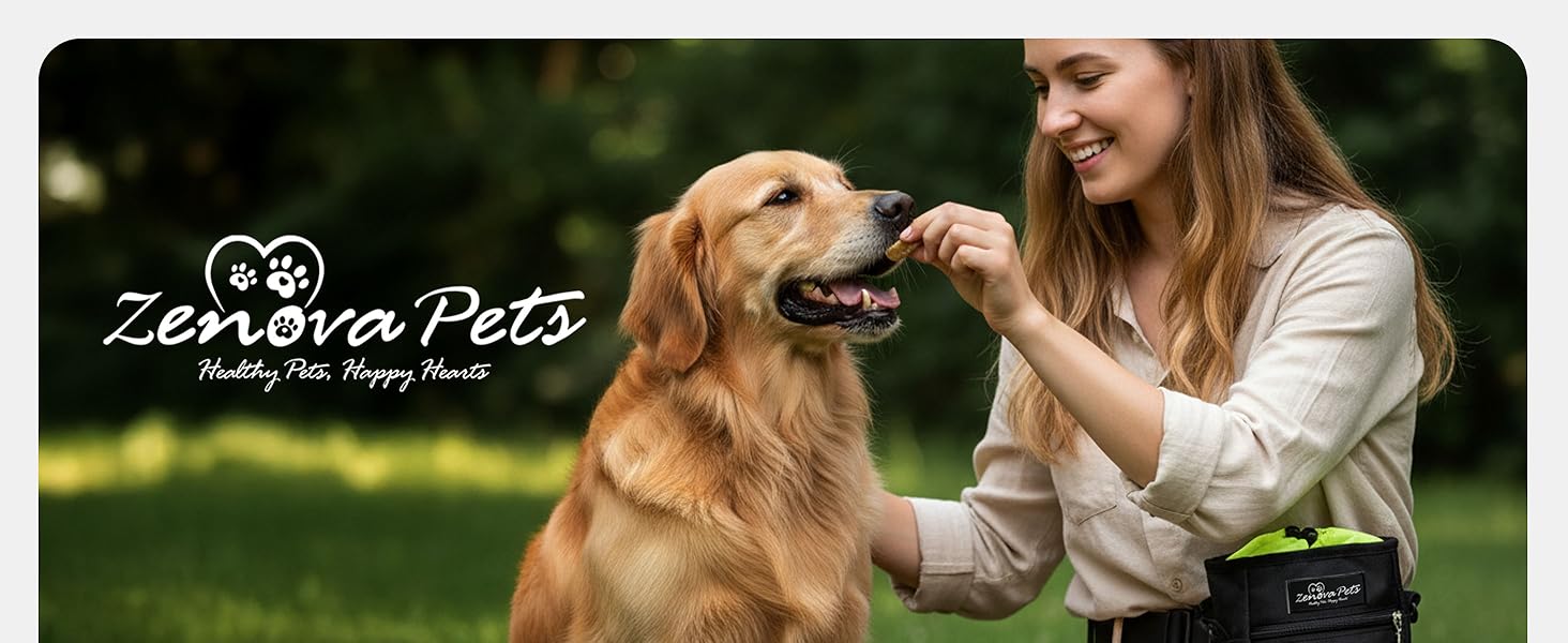 Сумка для ласощів для собак велика, з мискою, кликером, диспенсером для відходів та кишенькою для телефону, 3 способи носіння, ідеальна сумка для дресирування собак