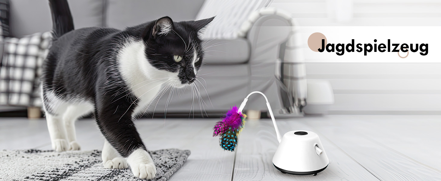 Інтерактивна іграшка для котів TGFIX 3 в 1 – електрична, з колесами та лазером, інтелектуальна іграшка, уникає перешкод, чорна