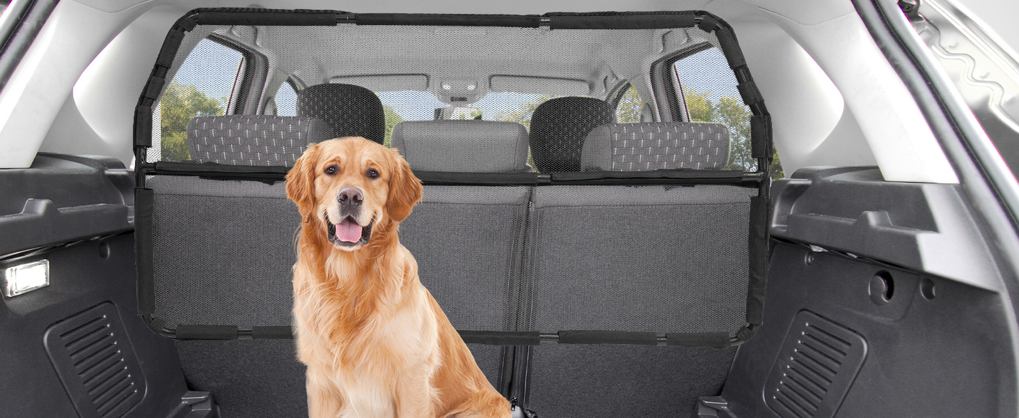 Сітка для собак у багажник авто Snagle Paw, 127 см, для 2/3 рядів сидінь, сітка-перегородка, сітка для багажника, сумісна з SUV та позашляховиками