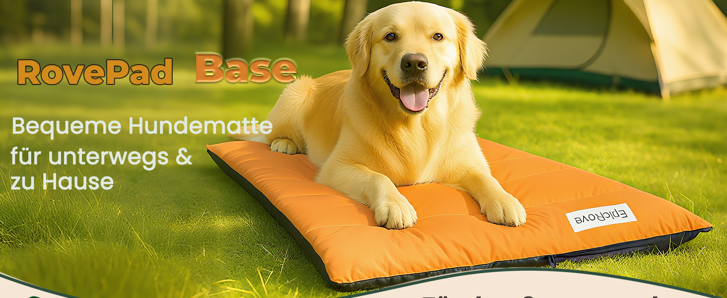 Водонепроникний килимок для собак RovePad Base 110x68 см - неслизький, миючий, стійкий до подряпин, для собак та котів, для подорожей та кемпінгу