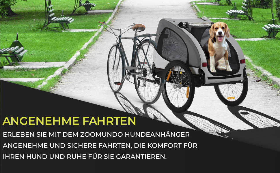 Причіп для велосипеда Zoomundo Buddy для собак, тюрквіс (сірий)