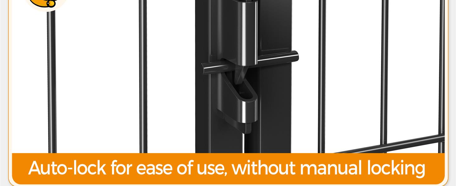 Клітка для цуценят Yaheetech 16-частинна з фіксацією, переносна для собак, ідеальна для дому та саду, легка збірка (80см, 24шт)