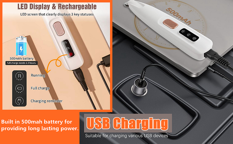 Електрична машинка для стрижки лап собак з LED-підсвічуванням, безшумна, акумуляторна. Ідеальна для догляду за лапами, очима, вухами та обличчям собак.