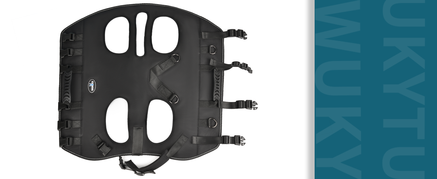 Сумка-переноска та повідок для собак, Wakytu, для маленьких собак (4-8 кг), чорний, регульовані ремені