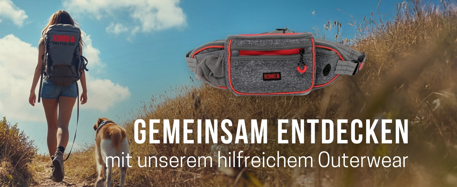 Рулетка для собак KONG Terrain, середнього розміру, фуксія