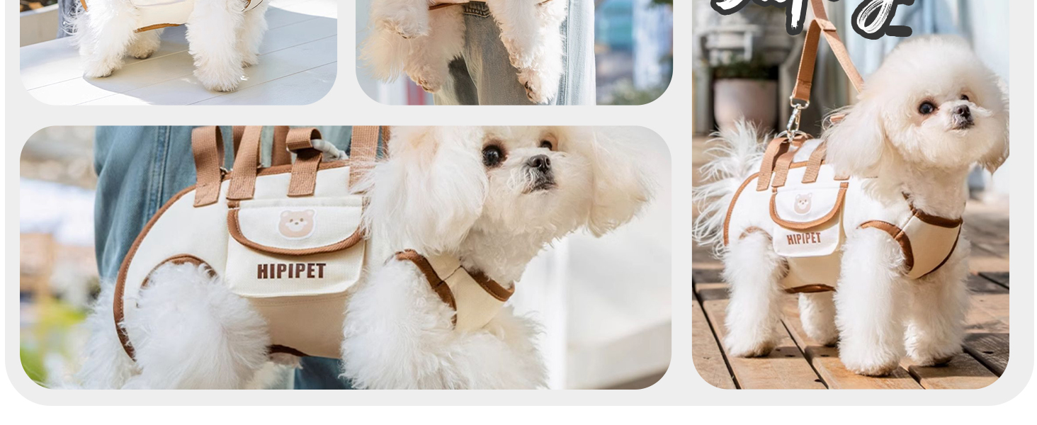 PETCUTE Сумка-переноска для собак 4-в-1, ручка-шофер для великих собак, дихаюча сумка-переноска на плечі для маленьких цуценят, сумка для тварин з ремінком на плечі, для прогулянок на вулиці Бежевий+Коричневий