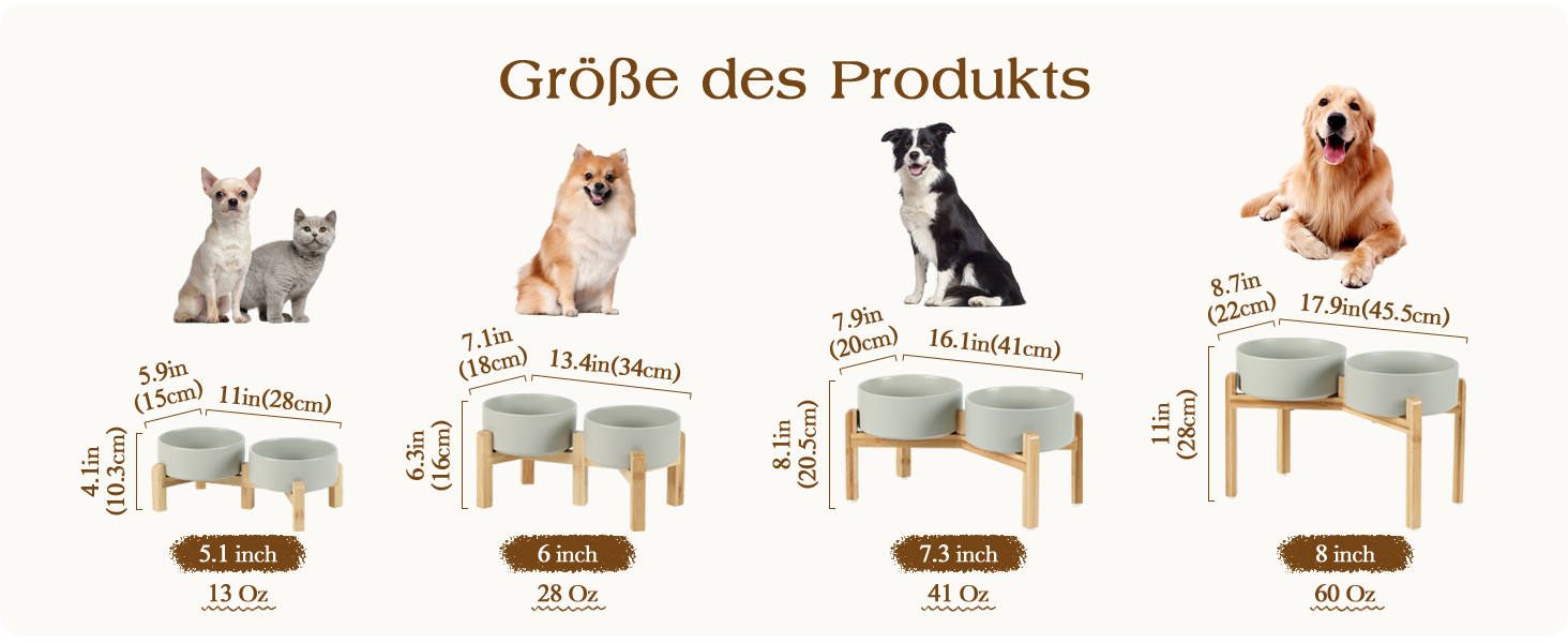 Керамічна миска для собак 18,5 см, для корму та води, середніх порід, неслизька, 1,3 л, сіра (одинарна миска)