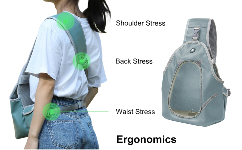 PETCUTE Сумка-переноска для собак та котів, складана, сіра, з ремінком безпеки та кишенею