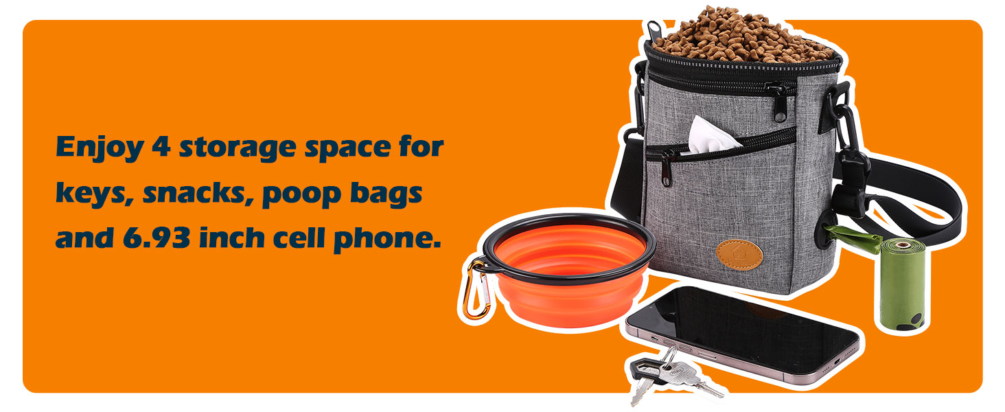 Сумка для ласощів Ownpets для собак, сумка для дресирування, зручна та функціональна, сіра