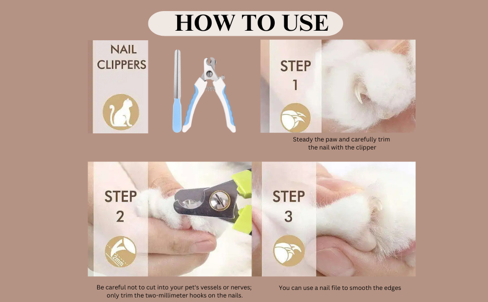 Набір для стрижки та підпилювання кігтів для собак та котів H&A Petcare, професійний, для всіх порід та розмірів, компактний, блакитний