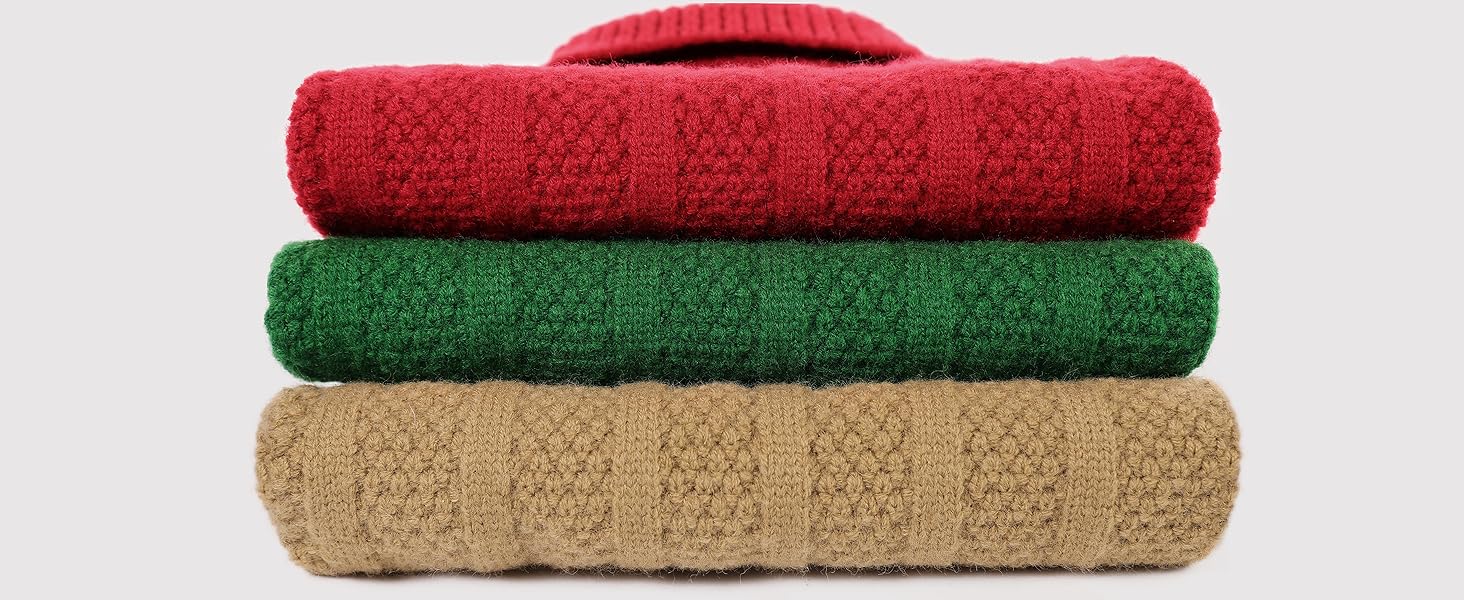 Теплий і м'який пуловер для собак Queenmore з в'язаним візерунком для Йоркширських терьєрів, пуделів та померанських спайнілів (червоний, S)