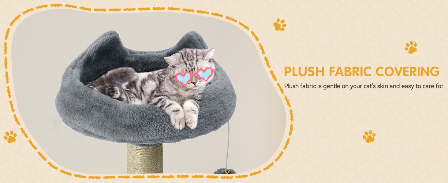 Кігтеточка YITAHOME XXL для котів, 137 см, сіра: 8 стовпів з сизалю, 3 платформи, 2 печери, гамак, іграшки