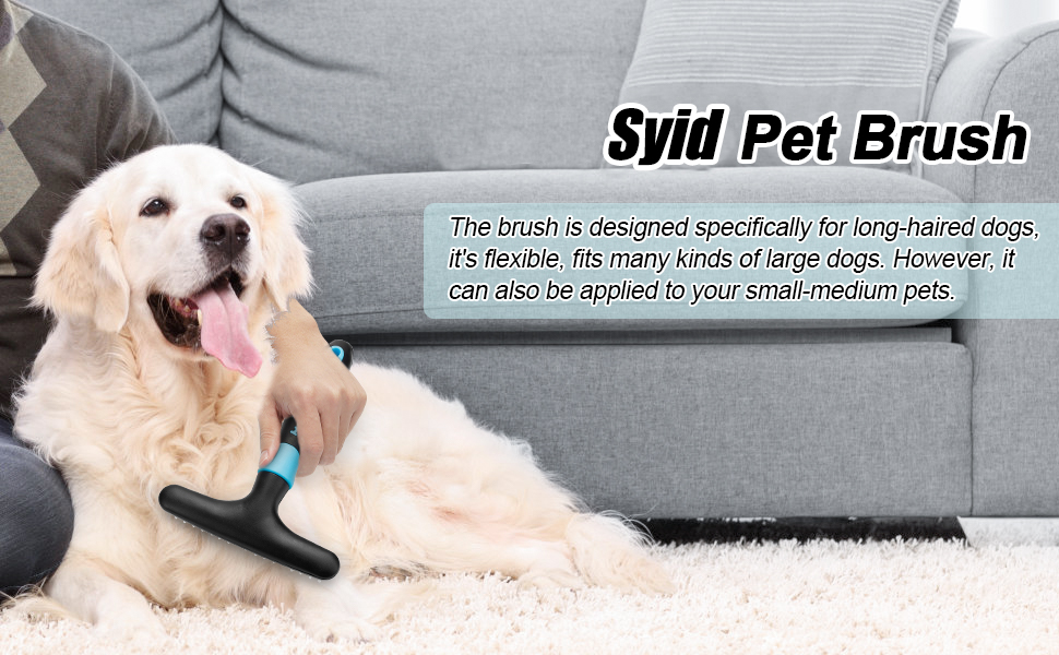 Гребінець для видалення підшерстка у собак, щітка для собак, гребінець для видалення ковтунів, для собак, котів, догляд за тваринами, синій