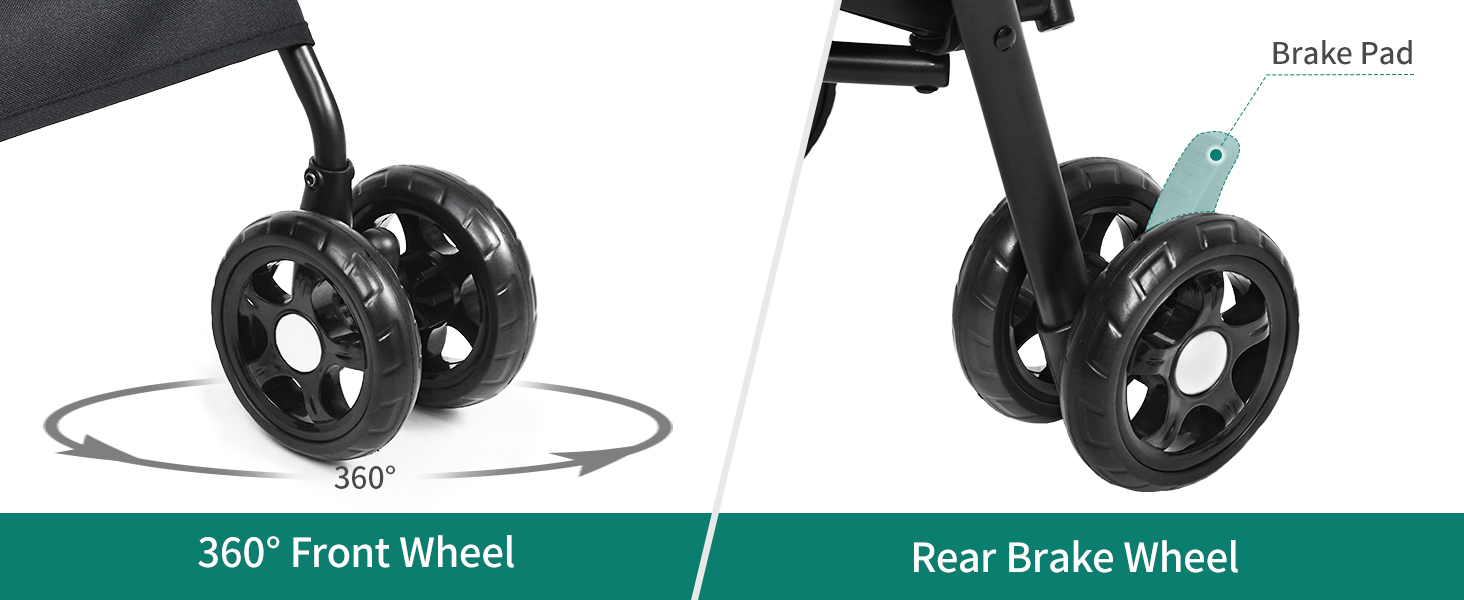 Візок для собак YITAHOME - переноска для тварин до 11,3 кг, з сіткою, тримачем для напоїв, кошиком та переноскою (сірий/чорний)