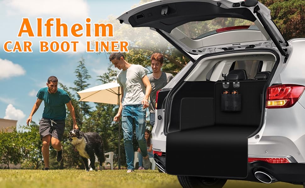 Захист для багажника автомобіля Alfheim для собак - преміум килимок, водовідштовхувальний та стійкий до подряпин, підходить для седанів та компактних/середніх SUV