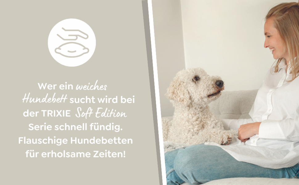 Ліжко для собак TRIXIE з пухом, 50 см, сірий/сріблястий - зручне лежання для маленьких собак, з велюром та плюшем, антиковзаюче, миється, 36528