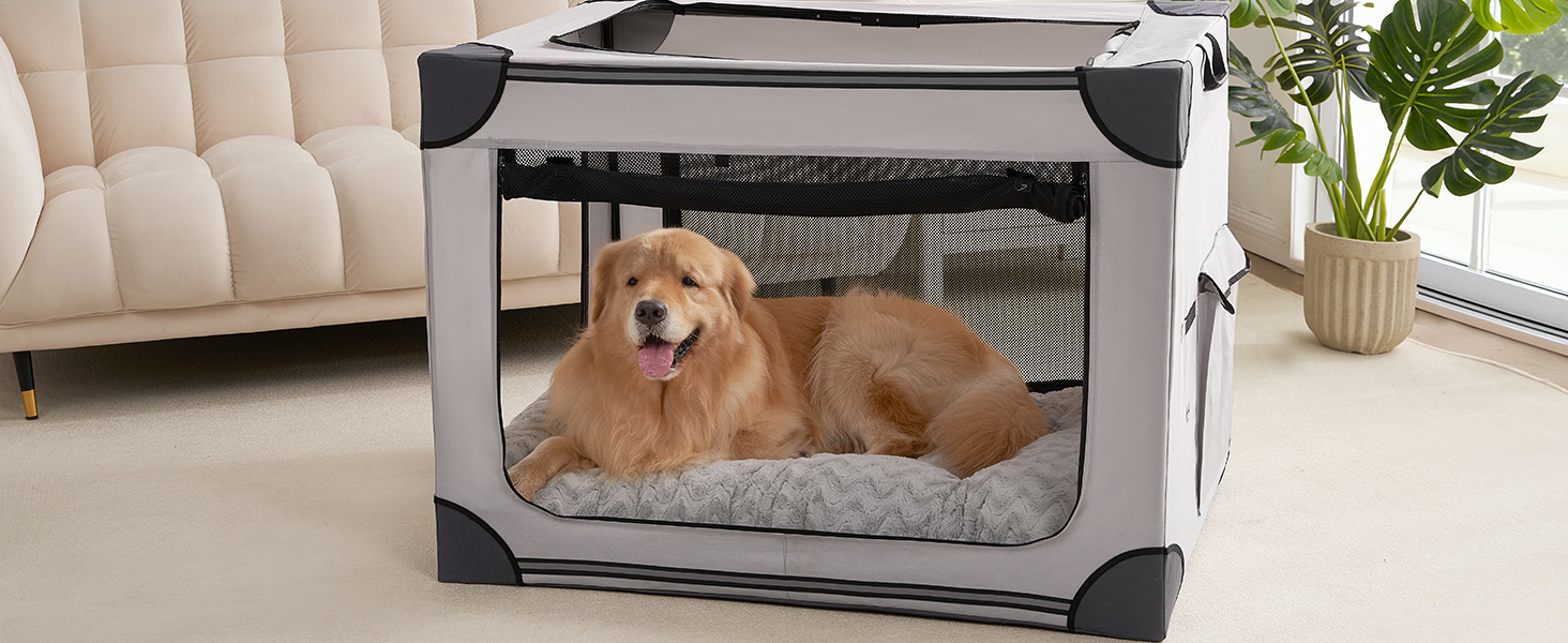 Килимок для собак великих порід, 104x68 см, XL, з штучним хутром та льоном, сірий, 104 x 68 x 10 см