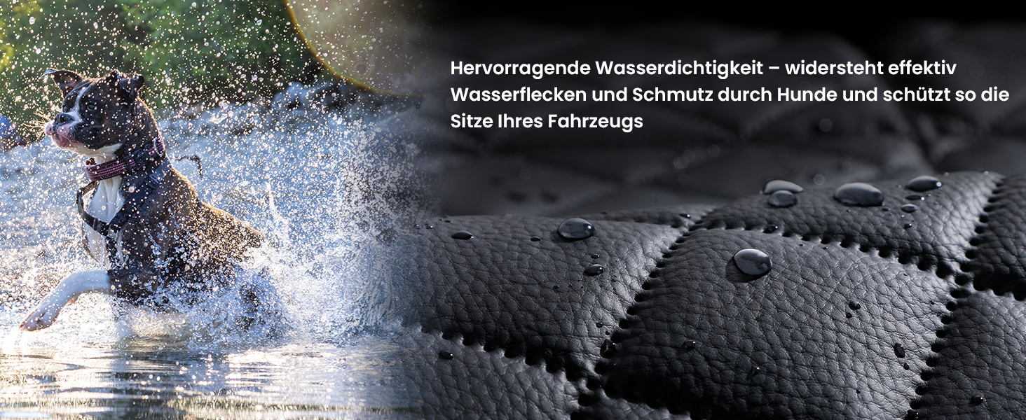Захист для автосидіння PeCute: водонепроникний, з екошкіри, для собак, чорного кольору
