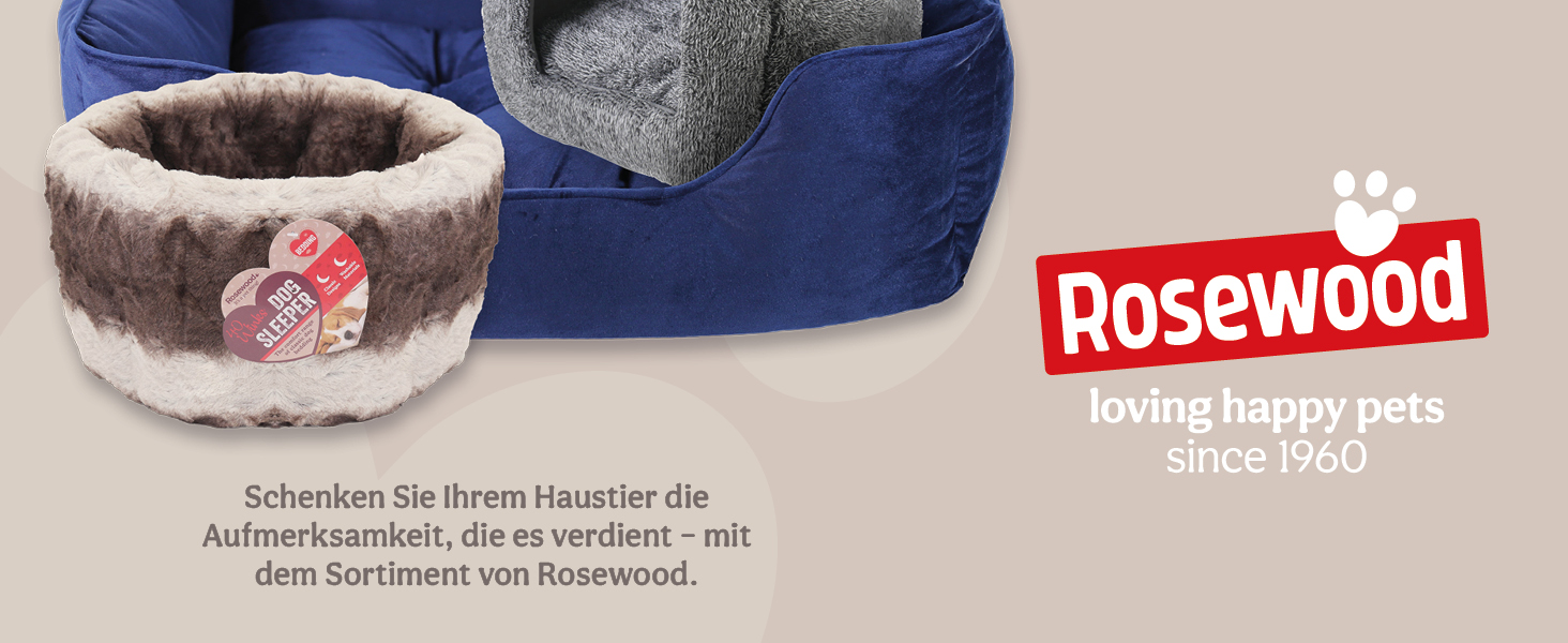 Килимок для собак Rosewood All Seasons Oval – великий, 94 см, двосторонній, з принтом собак & сірий, з виглядом льону – можна прати, зручний, для використання протягом року, розмір 20 x 60 x 20 см