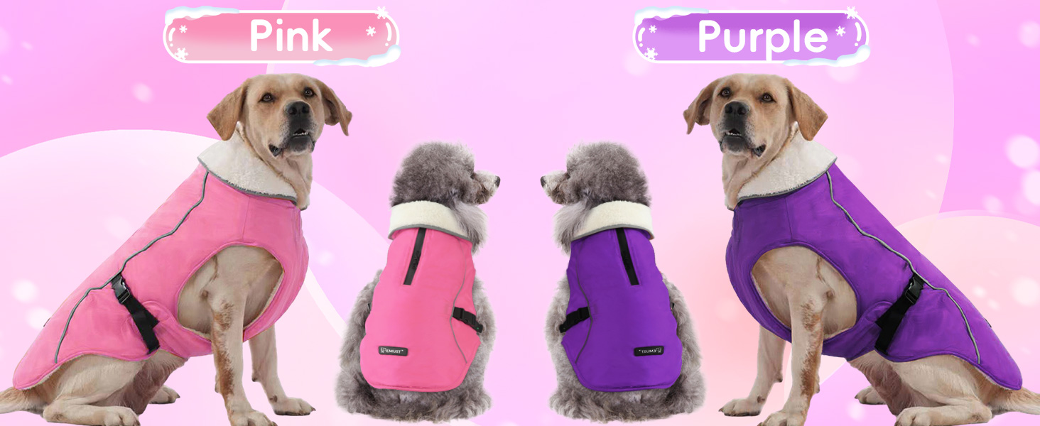 Зимова куртка для собак EMUST, тепла та вітронепроникна, червона, для середніх собак, розмір M