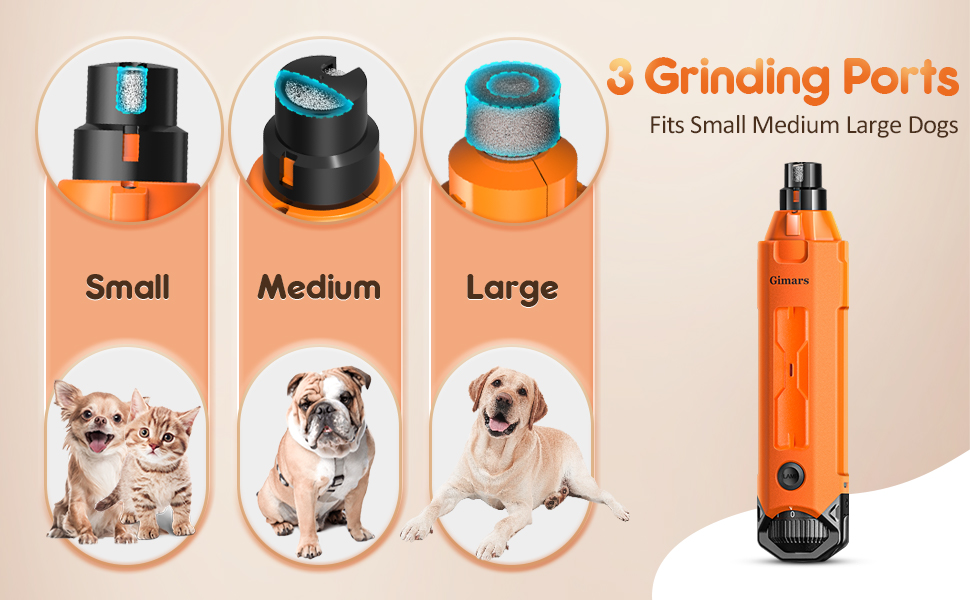 Шліфувальник для собак та котів Gimars з 6 режимами, LED-підсвічуванням, USB-зарядкою та регулюванням швидкості (12000 об/хв)