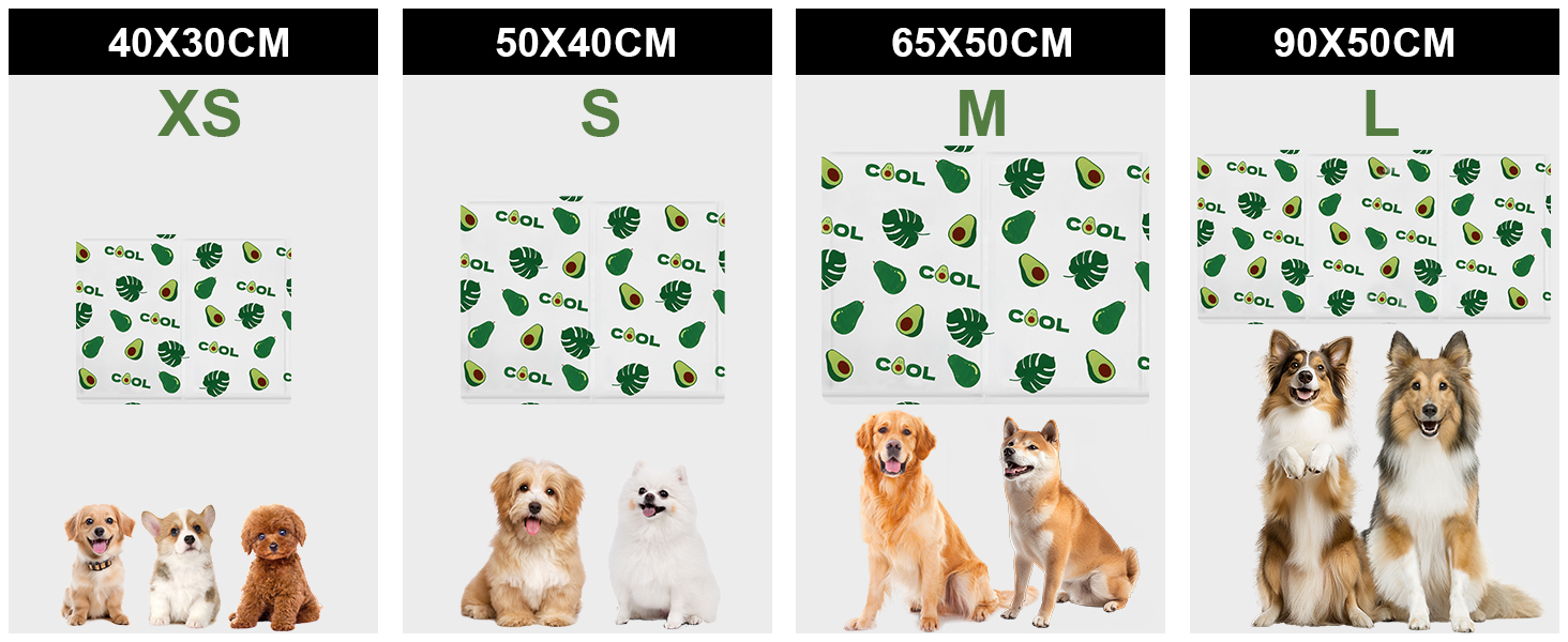 Кілим-охолоджувач для собак та котів Ninonly 50 x 65 см - самоохолоджуючий, водонепроникний, з нетоксичним гелем (Авокадо)