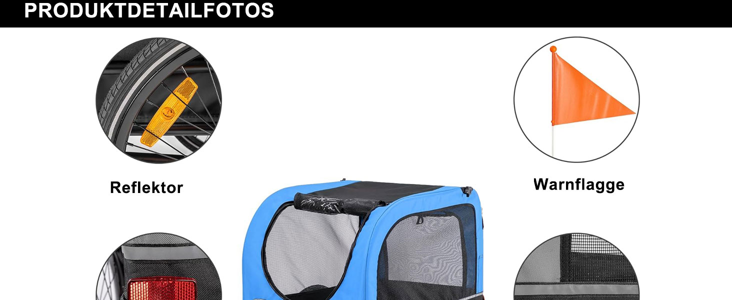 Причіп для собак CXWXC 2-в-1: велосипедний причіп та візок для собак з амортизаторами, сірий, вантажопідйомність 40 кг