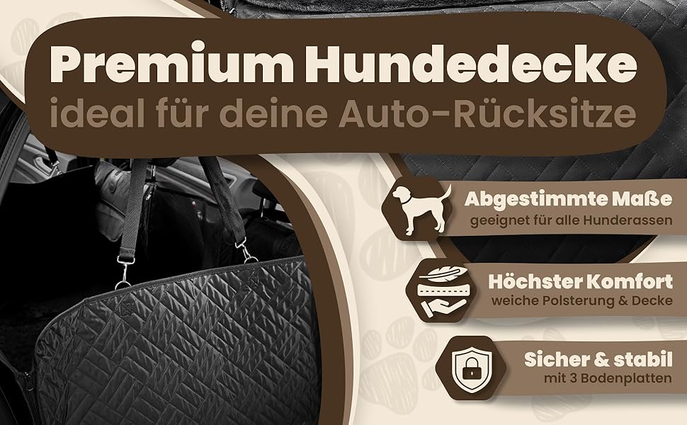 Захисна ковдра для собак у машину - Fellgefährten | Якісна ковдра на заднє сидіння авто для собак | Захист заднього сидіння від бруду та шерсті