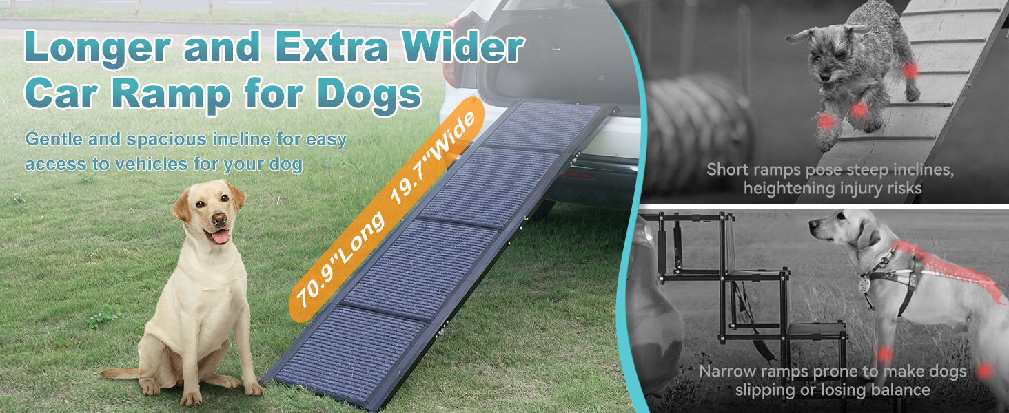 Східці для собак у автомобіль Meulbaty: 180 см x 51 см, складані, антиковзні, для собак до 113 кг