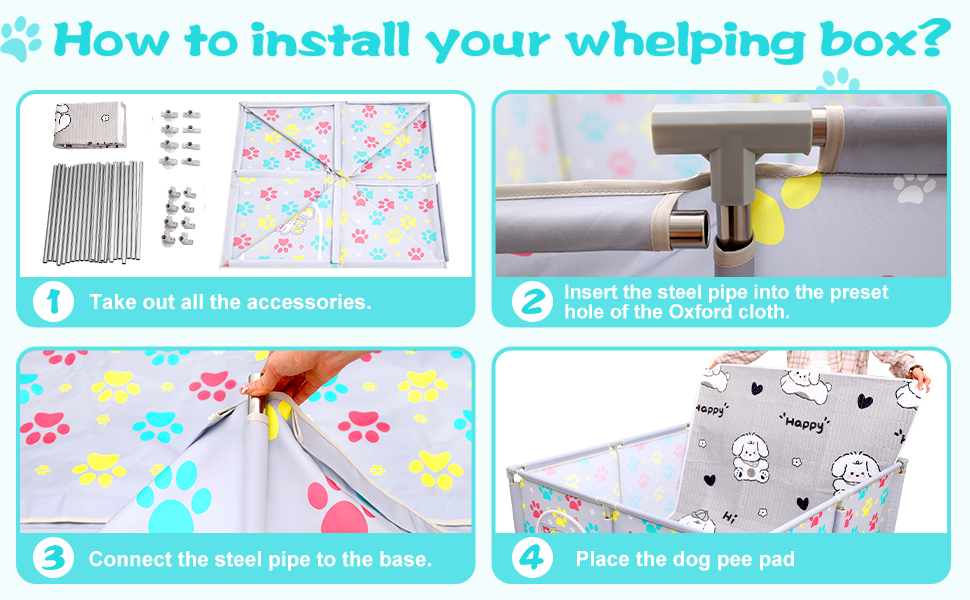 Клітка-манеж для тварин з нержавіючої сталі та міцного тенту, сіра та синя, для великих собак, котів та дрібних тварин