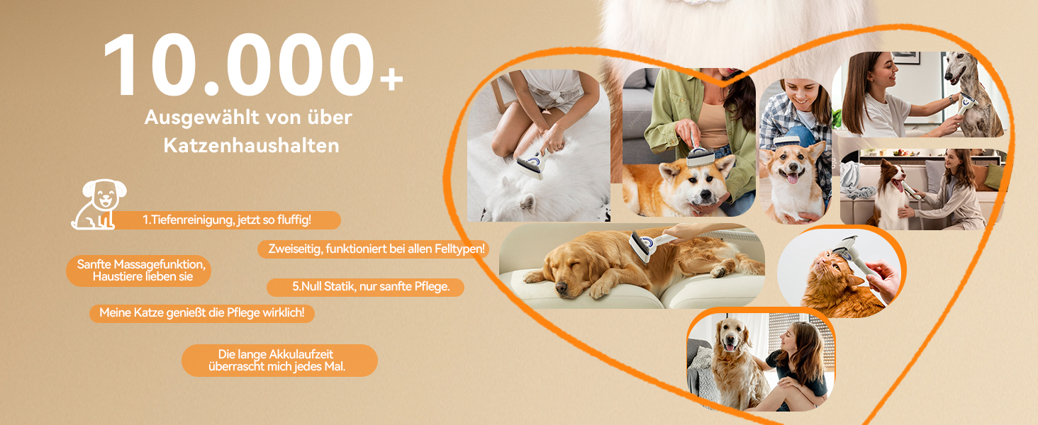 Щітка для вичісування підшерстка собак та котів FEELNEEDY, 4 в 1, для довгошерстих порід, 23+35 зубців, двосторонній спрей, 2 щітки з кожної сторони