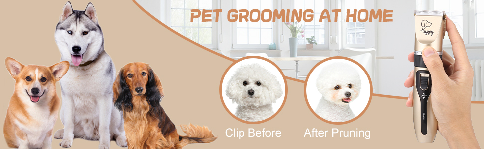 Електричний триммер для собак без дроту, машинка для стрижки шерсті собак, тиха, акумуляторна, для собак та котів