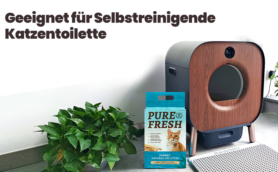 PAWBBY P1 Ultra: Самоочисний лоток для котів з рослинним наповнювачем