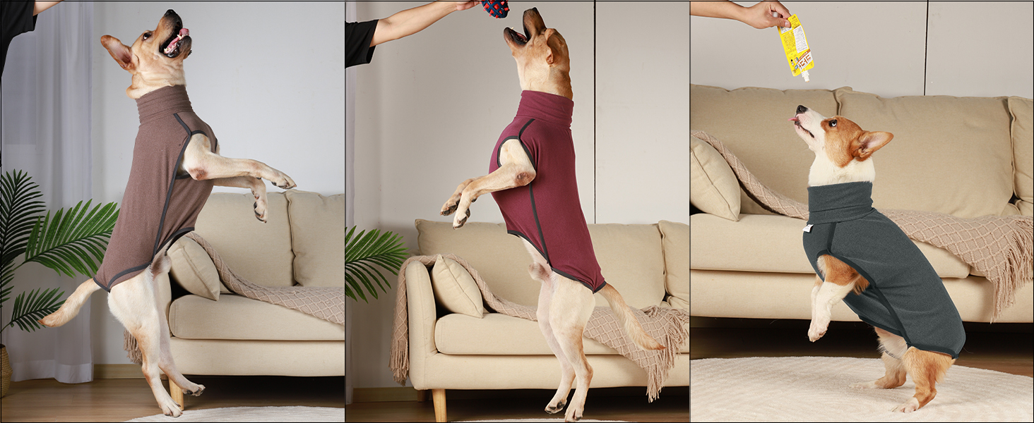 Теплий пуловер для собак, флісовий халат, зимовий халат для собак, пуловер для маленьких, середніх та великих собак - бордовий (S)