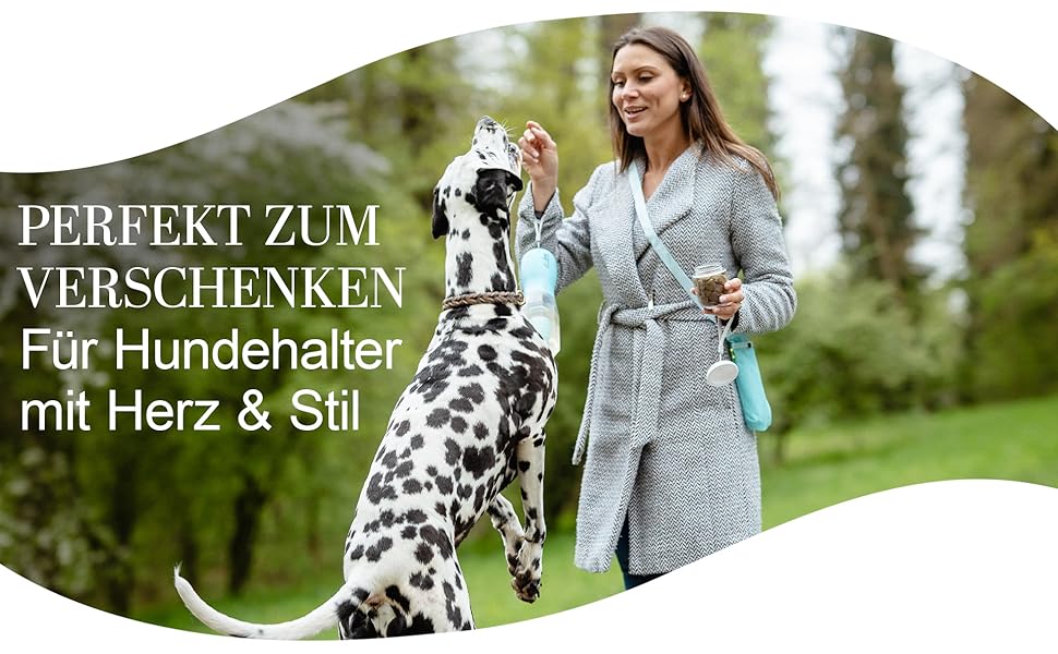 Поїлка-фляга для собак 300 мл - 3 в 1 | Фляга для води для собак, виготовлена з BPA-free матеріалу, з функцією автоматичного наповнення | Підходить для маленьких та середніх собак, сірого кольору