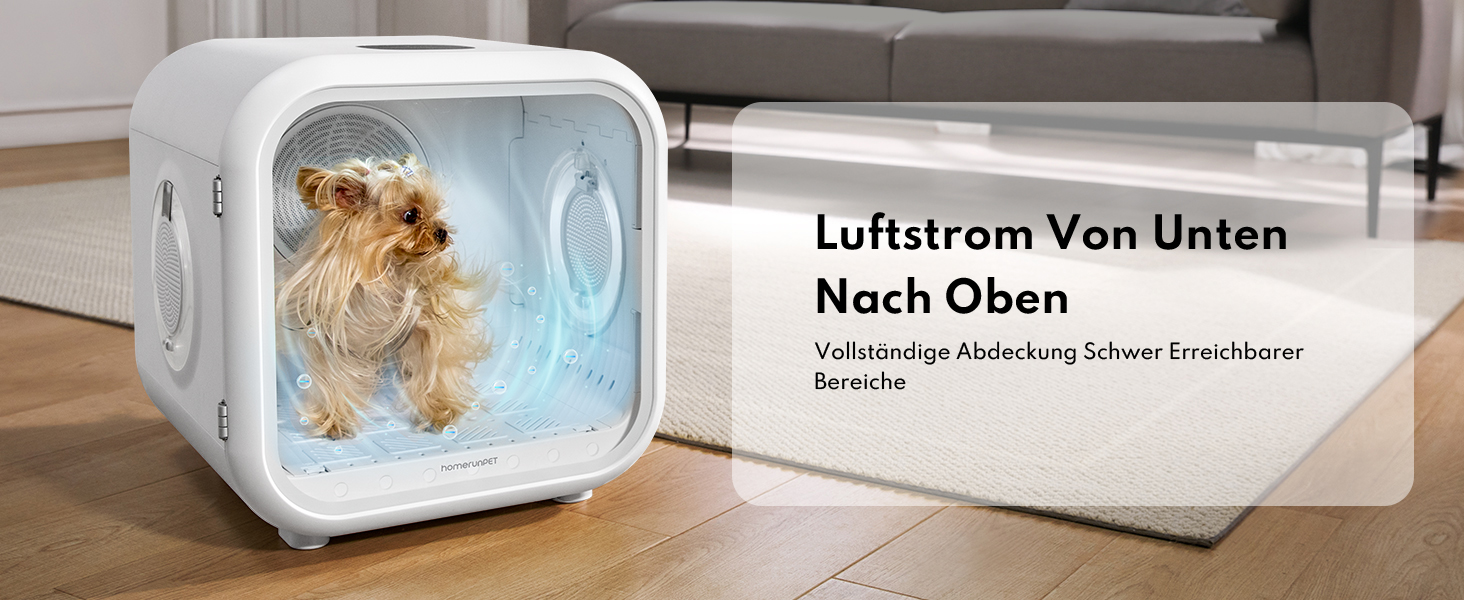 Haustiertrockner HomeRunPet Drybo Plus: Безшумний, автоматичний фен для собак та котів (50л, білий)