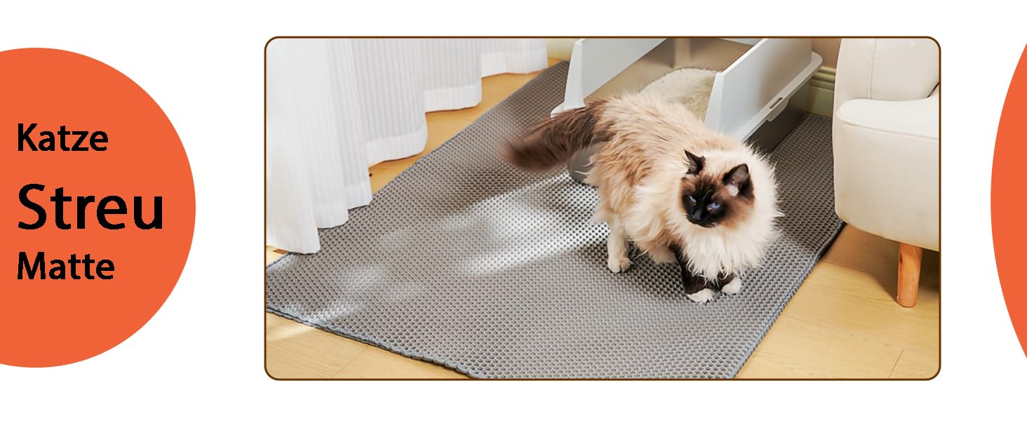 Килимок під лоток для котів Citylife Groß, 120x70 см, двошаровий, вологостійкий, з антиковзаючим покриттям, стільовий дизайн, легке прибирання, сірий колір