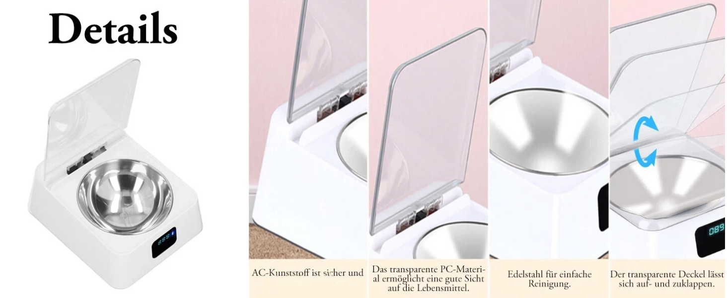 Автоматичний годівниця для собак та котів Pet Smart Feeder, 350 мл, відкрита кришка, перезаряджувана