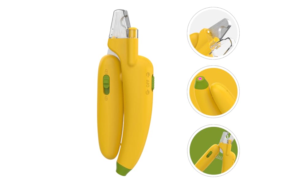 Тримач для когтів для собак та котів BESPORTBLE з LED-підсвічуванням: безпечний триммер для догляду за кігтями