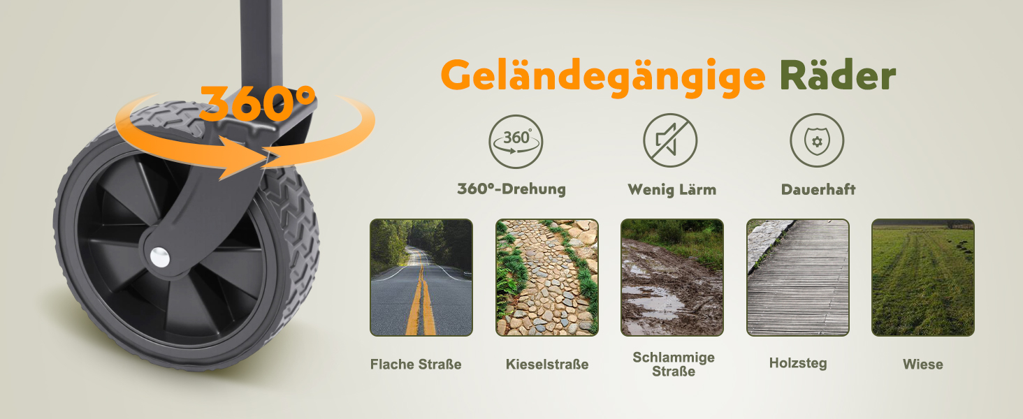 Складаний візок Bollerwagen 120L, до 120 кг з дощеміцким покриттям, тримачем для напоїв, світловідбиваючими смугами. Ідеальний для собак, покупок, кемпінгу, пляжу, транспортування та відпочинку на природі.