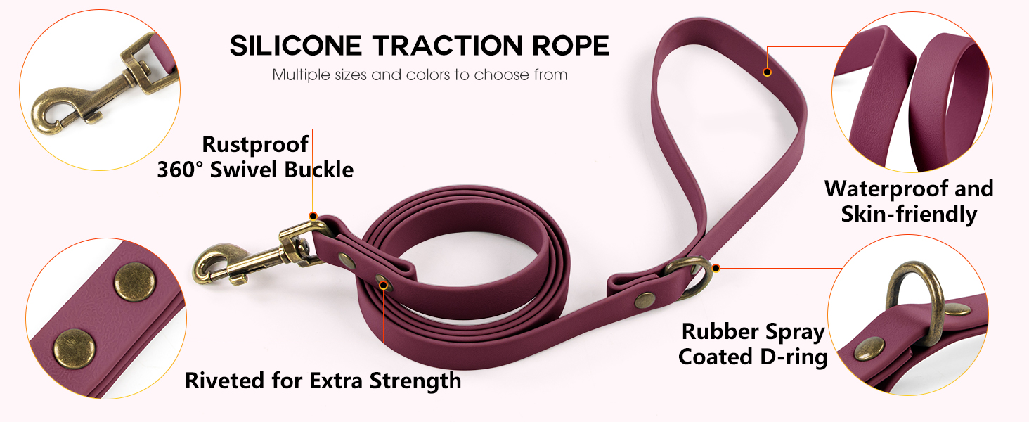 Набір повідка та нашийника для собак Wisedog: регульований, міцний нашийник та повідок для собак маленьких, середніх та великих порід, з тримачем для пакетів для екскрементів (M, пісочний колір). Розмір M (нашийник: 30-45 см; повідок: 1.5 м)