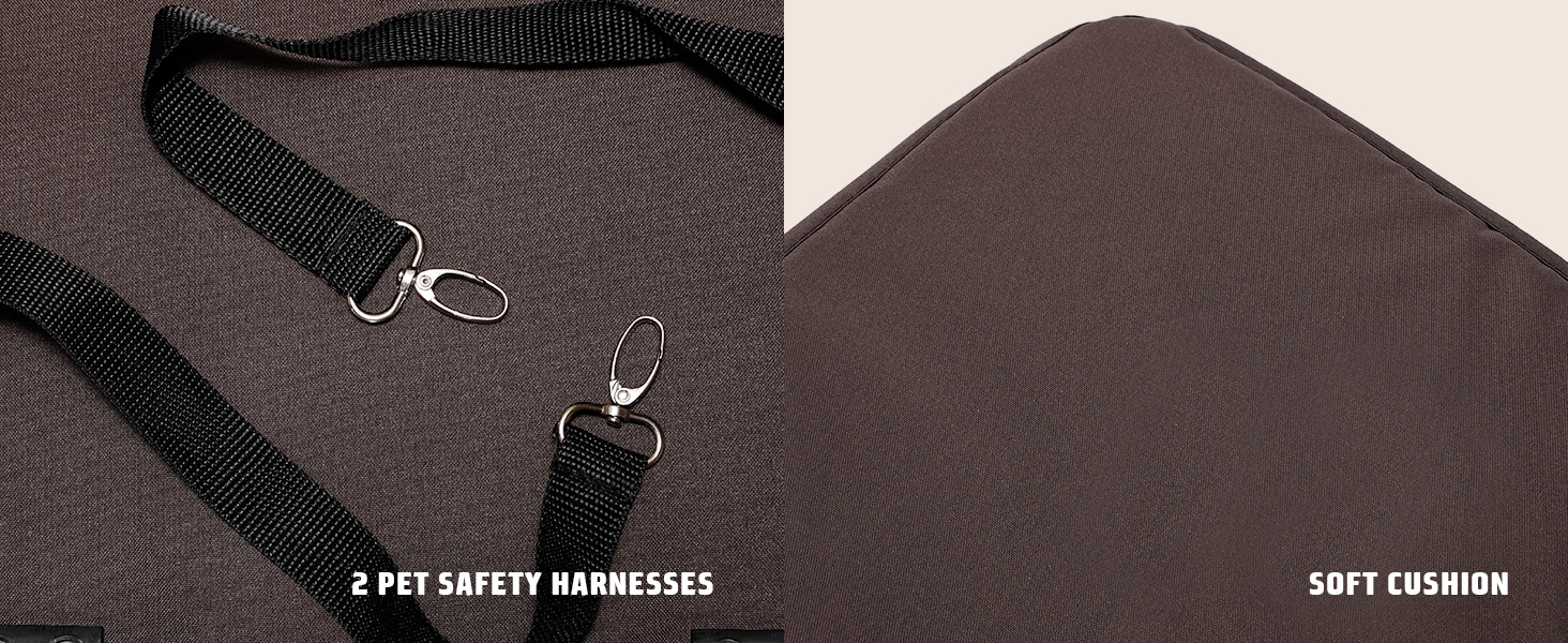 Візок для котів та собак Gimars 20кг, 4-в-1, складання, поворот 360°, гумові колеса, гальмо, захист від дощу, регульована ручка, хакі