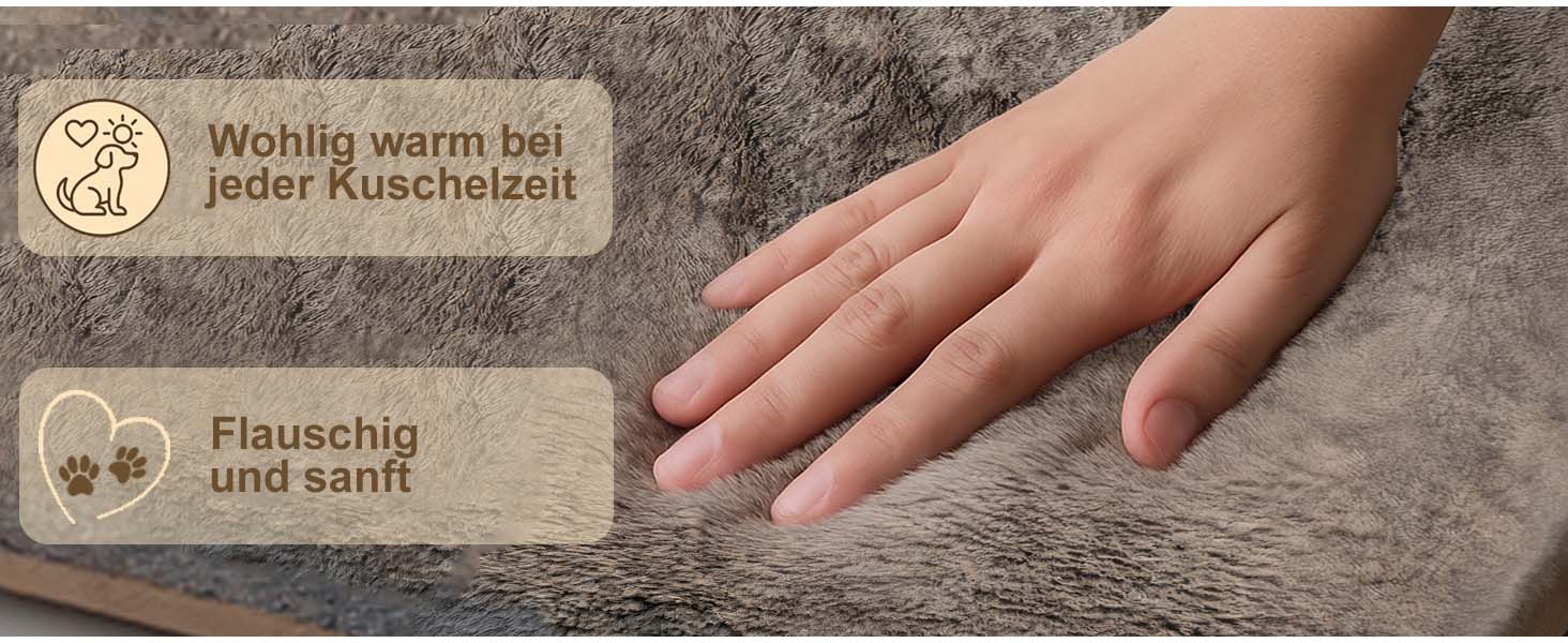 Тепла та м'яка підстилка для собак середніх та маленьких порід - коричнева, антиковзаюча, легко миється, для захисту дивану та авто