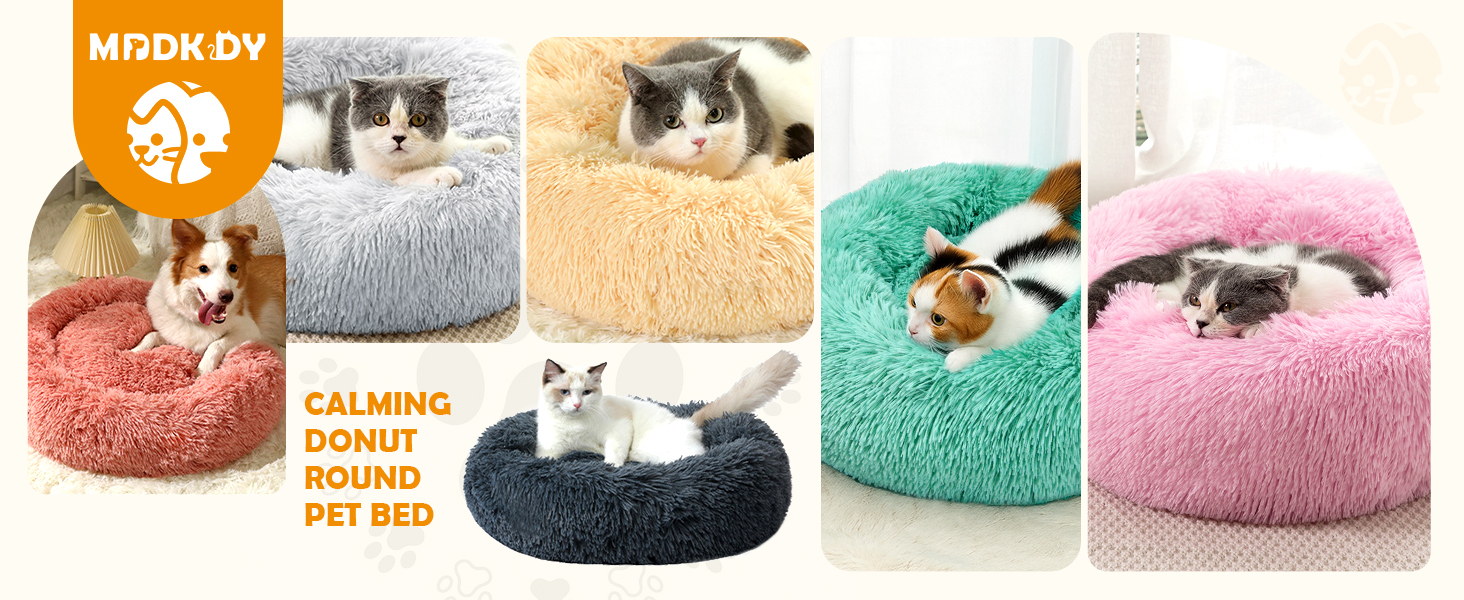 М'яке ліжко для собак та котів, корзина для собак, миється, подушка для собак 70 см, кругла ліжко для собак з плюшу, ліжко для собак та котів, для маленьких, середніх та великих собак, темно-сірий, 70 x 70 x 20 см
